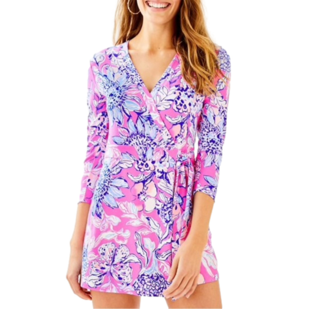 GUC size small Lilly Pulitzer Karlie Romper in Pink and Blue